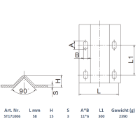 Schartec Track V Groove 1.5 Metres for Sliding Gate Hardware Floor Rack Rail