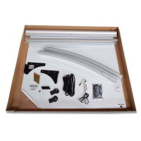 Schartec Aluminium Canopy L A-L with LED Lighting 1200 x 1000 mm