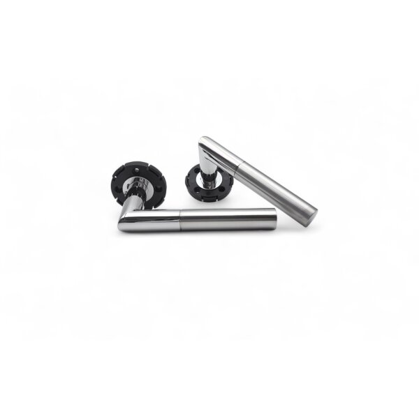 Liam WC Lever Handle Set in Silver