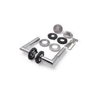Liam WC Lever Handle Set in Silver