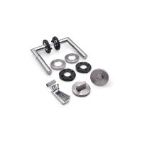 Liam WC Lever Handle Set in Silver