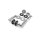 Liam WC Lever Handle Set in Silver