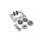 Liam WC Lever Handle Set in Silver