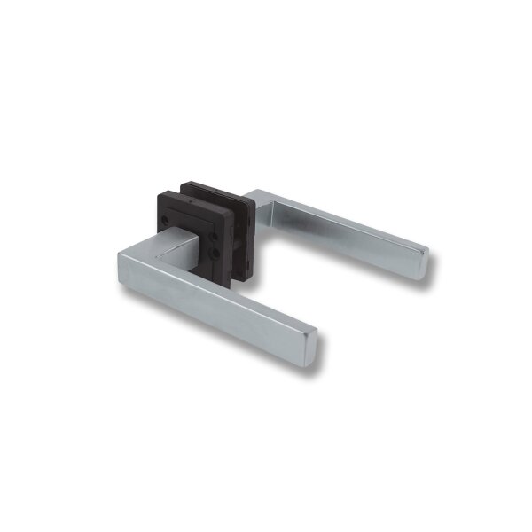 WC Lever Handle Set Hudson in Silver
