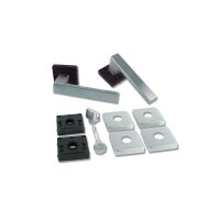 WC Lever Handle Set Hudson in Silver