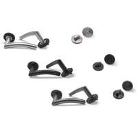 WC Lever Handle Set Riley in Silver