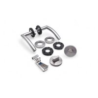 WC Lever Handle Set Riley in Silver