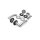 WC Lever Handle Set Riley in Silver