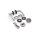 WC Lever Handle Set Riley in Silver