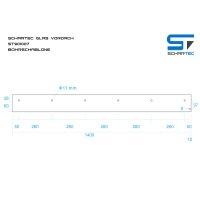 Schartec Glass Canopy B1400 A-L with LED Lighting