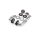 WC Lever Handle Set Kerry in Silver