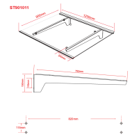 Schartec Aluminium Canopy T1200 | 1200 x 900 mm