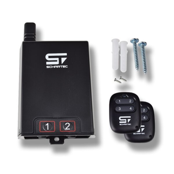 Schartec 230 V Wireless Receiver Set incl. 2 Remote Controls 433 MHz