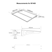Schartec Aluminium Canopy W1400 | 1400 x 900 mm