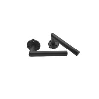 Stainless Steel Door Handle Salvador in Black