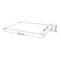 Schartec Aluminium Canopy MAX A-L Black 1500 x 900 mm