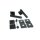 WC Lever Handle Set Hudson in Black
