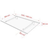 Schartec Aluminium Canopy T1400 | 1400 x 900 mm