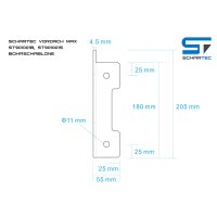 Schartec Aluminium Door Canopy MAX 1500 Silver