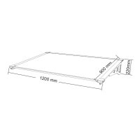Schartec Aluminium Canopy MAX A-L Black 1200 x 900 mm