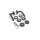 Stainless Steel Door Handle Riley in Black