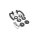 Stainless Steel Door Handle Marilyn in Black
