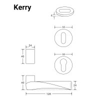 WC Lever Handle Set Kerry in Black