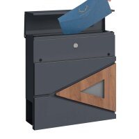 Schartec Wood Design Letterbox SPB8 wall mounted Mailbox Post Box Letter Catcher