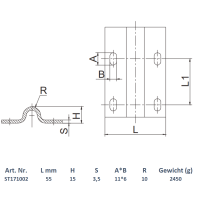 Schartec Bottom Running Rail R10U 1.5 Metres for Sliding Gates
