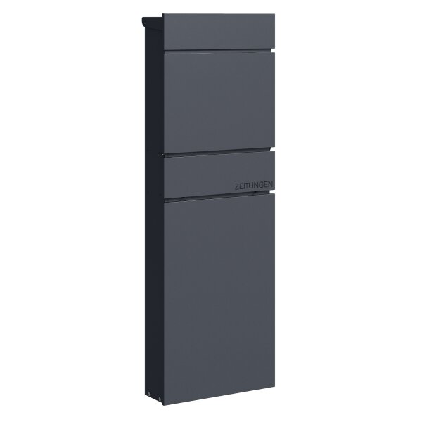 Schartec Design Free-Standing Letterbox with Newspaper Compartment SPB-12