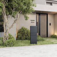 Schartec Design Free-Standing Letterbox with Newspaper...