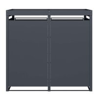 Schartec Bin Store 2-Pack Wood Design with Plant Roof SMBF1-2-H