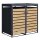 Schartec Bin Store 2-Pack Wood Design with Plant Roof SMBF1-2-H