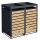 Schartec Bin Store 2-Pack Wood Design with Plant Roof SMBF1-2-H