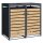 Schartec Bin Store 2-Pack Wood Design with Plant Roof SMBF1-2-H