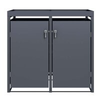 Schartec Bin Store 2-Pack Anthracite with Plant Roof SMBF1-2-A