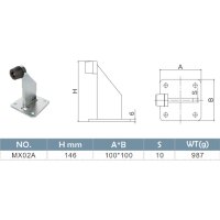 Schartec Gate Stopper MX02A with Base Plate