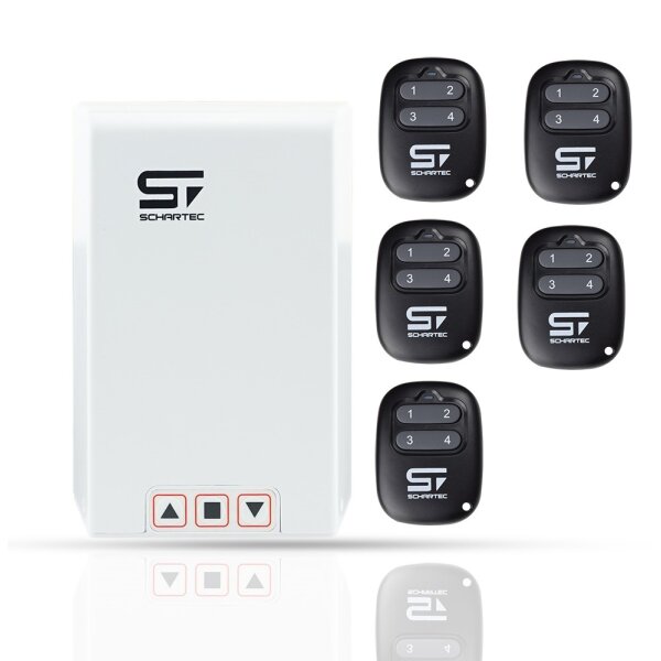 Schartec Roller Shutter Controller with Radio Receiver incl. 5 Remote Controls