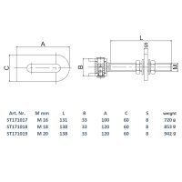Adjustable Gate Hinge in different sizes