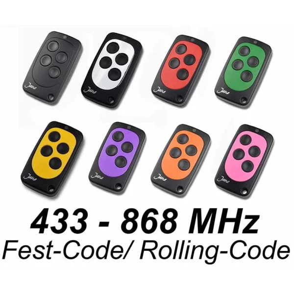 Schartec Universal Remote Control TOP01 433 MHz - 868 MHz Fixed and Rolling Code - many colors
