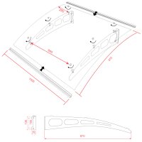 Schartec Aluminium Canopy E A-L 1500 x 900 mm