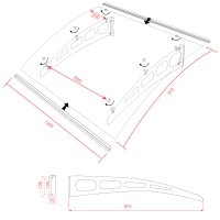 Schartec Aluminium Canopy E A-L 1200 x 900 mm