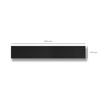 2x Garage Wall Protector 2 m Long Black