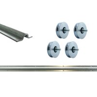 Sliding Gate U-Groove Track and Roller Set – up to 4m