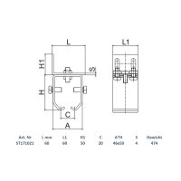 Schartec Mounting Bracket for Sliding Gate Track