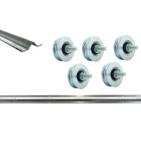 Sliding Gate V-Groove Track and Roller Set – up to 5m