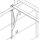 Universal canopy bow arm KTAF 1 suited for most canopy doors