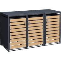 Schartec Wheelie Bin Storage Wooden Design SMB1-3