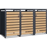 Schartec Wheelie Bin Storage Wooden Design SMB1-3
