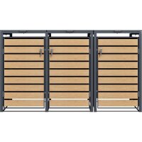 Schartec Wheelie Bin Storage Wooden Design SMB1-3